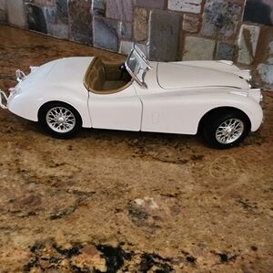 Classic White Convertible Model Car